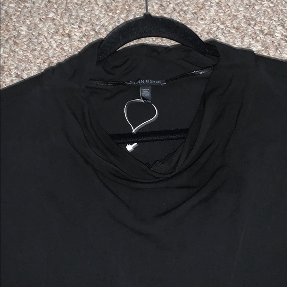 Eileen Fisher Stretch Silk Jersey Funnel Neck Tunic - Picture 5 of 8